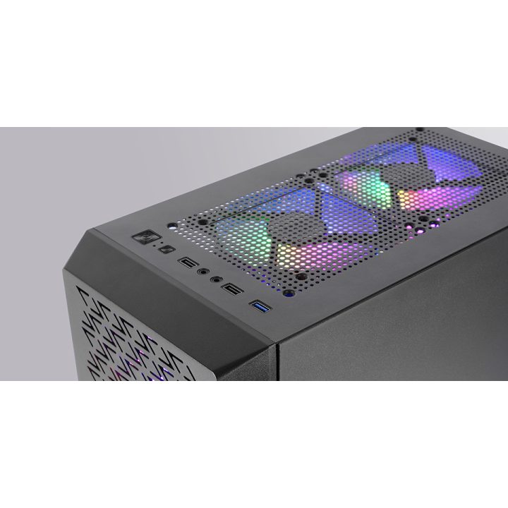 Mars Gaming MC-GEO, Caja Gaming ATX, 4x Ventiladores FRGB Rainbow…