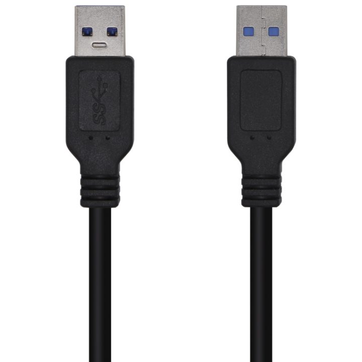 AISENS Cabo USB 3.0, Tipo A/M-A/M, Preto, 2.0m