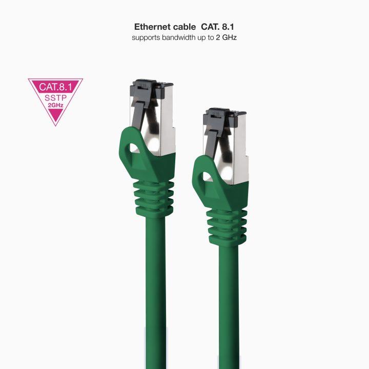 Nanocable Cat.8.1 2GHz LSZH SSTP AWG26 Patch Cable, Blue, 2 m