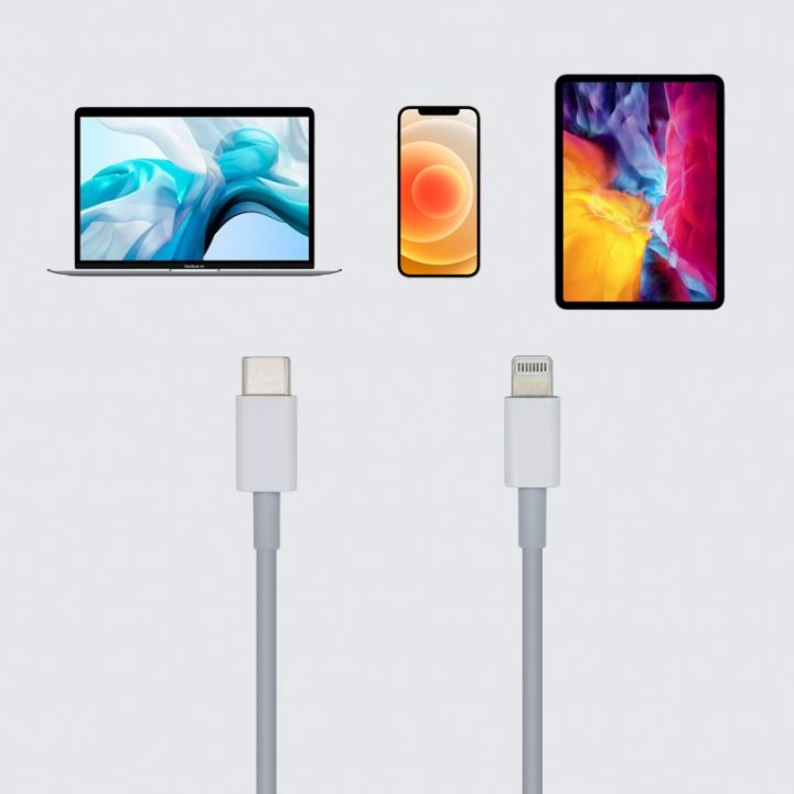 AISENS USB 2.0 Cable USB-C to Lightning PD 2A, Lightning/M-USB-C/M…