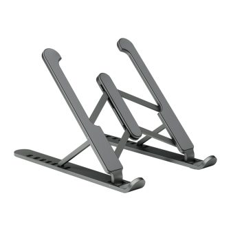 AISENS Adjustable Desktop Stand for Laptop / Tablet, Dark Gray
