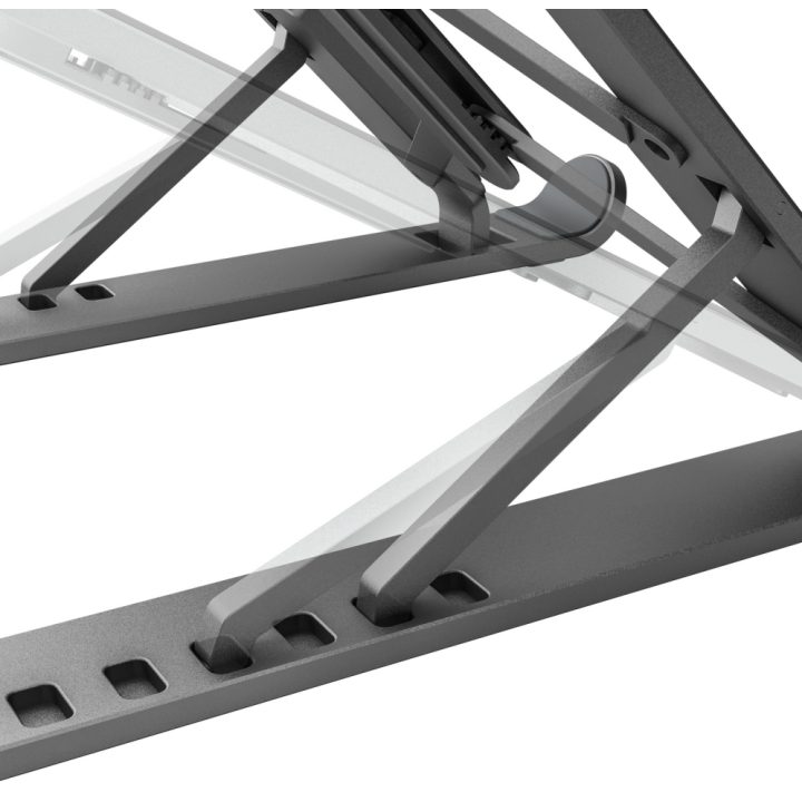 AISENS Adjustable Desktop Stand for Laptop / Tablet, Dark Gray