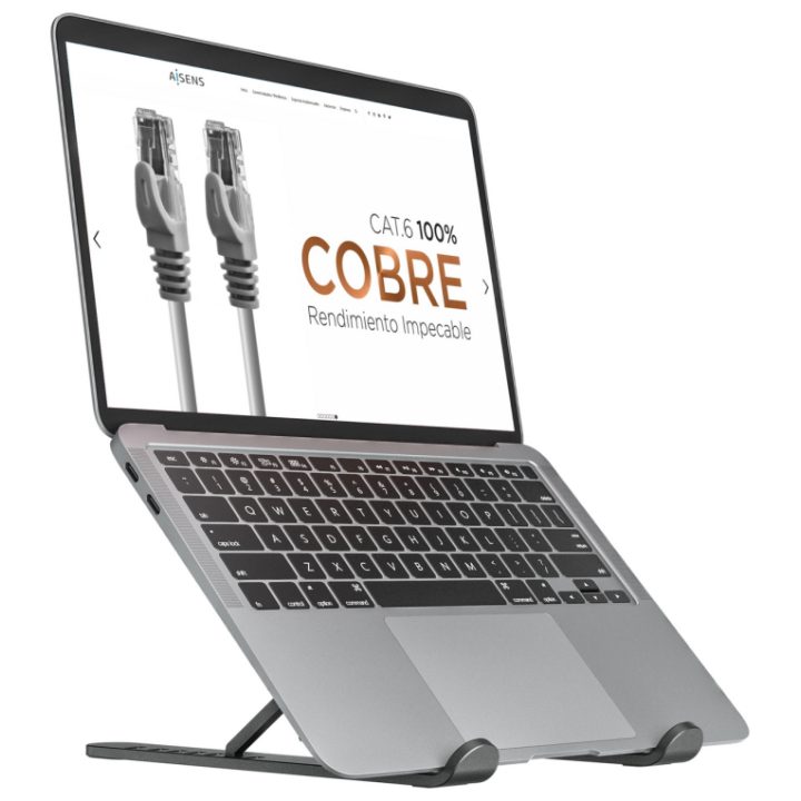 AISENS Soporte De Sobremesa Ajustable Para Portatil / Tablet, Gris…
