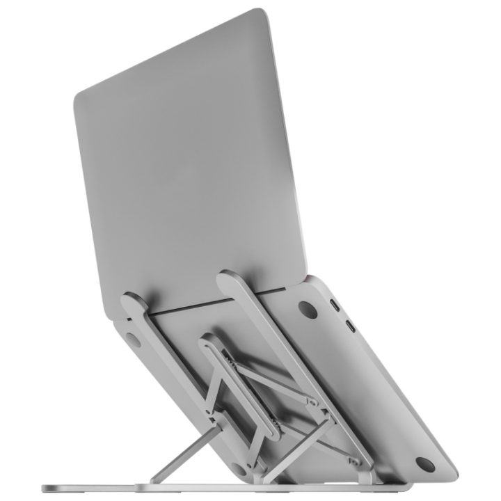 AISENS Adjustable Desktop Stand for Laptop / Tablet, Dark Gray