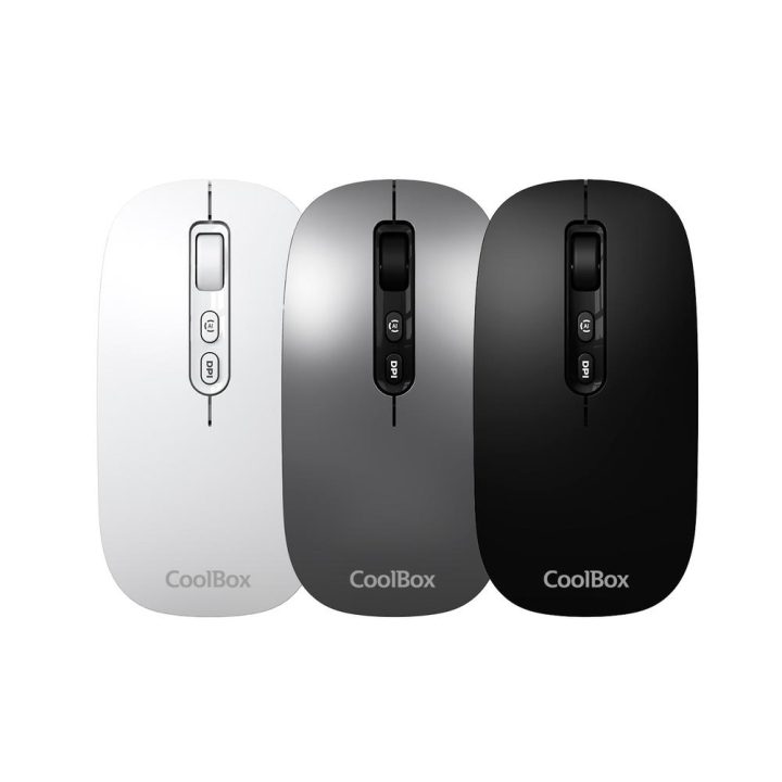 CoolBox RATO W02 IA BRANCO SEM FIOS RECARGÁVEL 500MAH RF+BT 1600DPI…