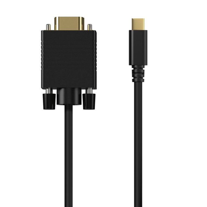 AISENS USB-C to VGA Converter Cable, USB-C/M-HDB15/M, Black, 0.8M