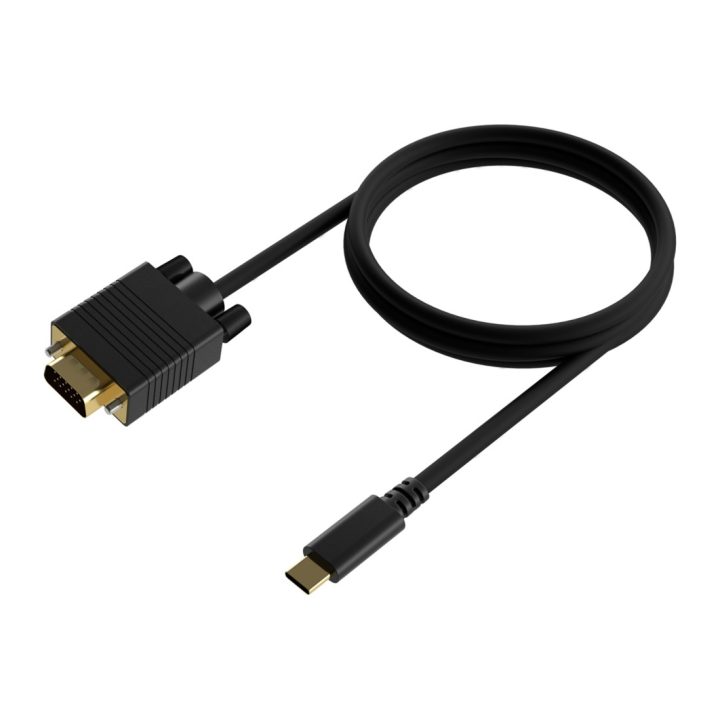 AISENS Cable Conversor USB-C a VGA, USB-C/M-HDB15/M, Negro, 0.8M