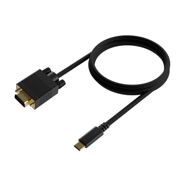 AISENS Cabo Conversor USB-C para VGA, USB-C/M-HDB15/M, Preto, 0.8M