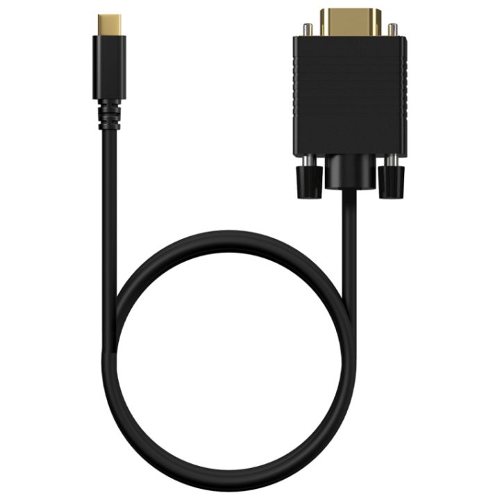AISENS Cable Conversor USB-C a VGA, USB-C/M-HDB15/M, Negro, 0.8M