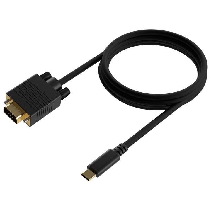 AISENS USB-C to VGA Converter Cable, USB-C/M-HDB15/M, Black, 0.8M