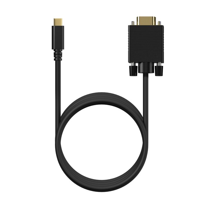 AISENS USB-C to VGA Converter Cable, USB-C/M-HDB15/M, Black, 0.8M