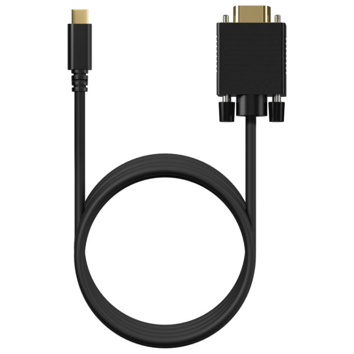 AISENS Cable Conversor USB-C a VGA, USB-C/M-HDB15/M, Negro, 0.8M