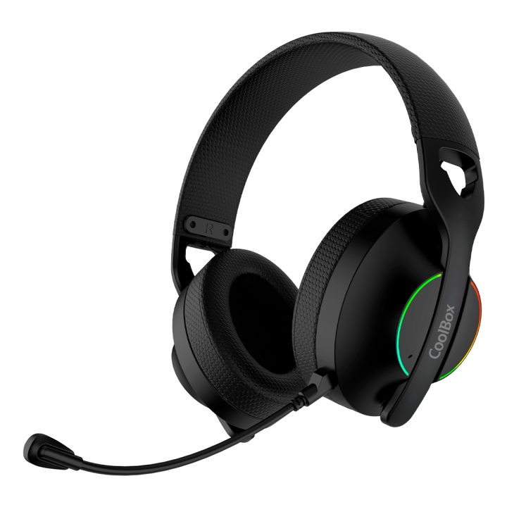 CoolBox WB01 RGB Wireless and Wired Over-Ear Headphones…