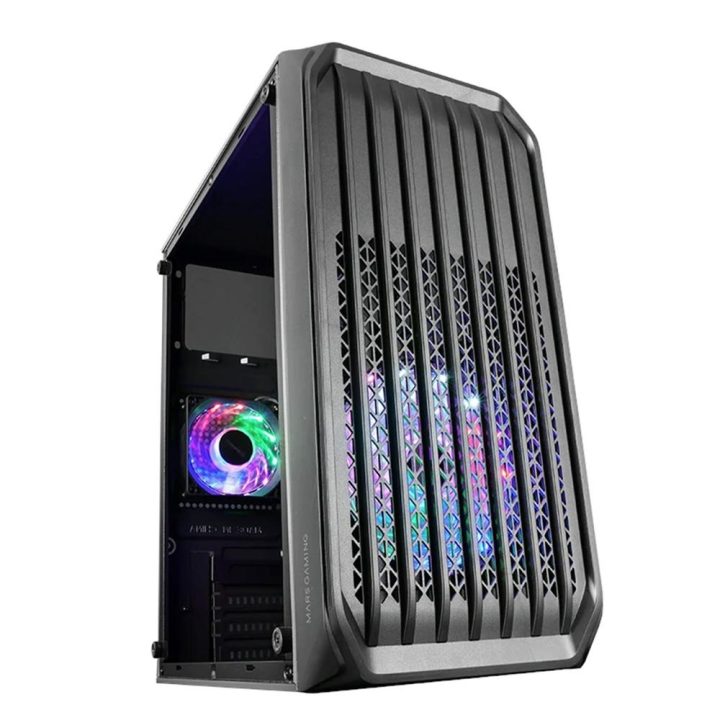 Mars Gaming MC-S2, Caja PC Compacta Gaming Micro-ATX, 2 Ventiladores…