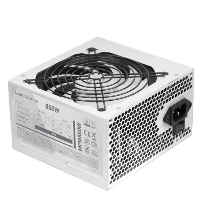 Mars Gaming MPIII650, Fuente Alimentación PC ATX 650W, 5 Años de…