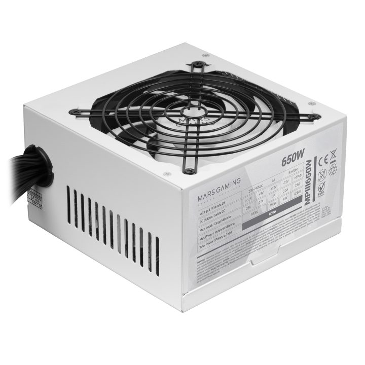 Mars Gaming MPIII650, PC ATX Power Supply 650W, 5-Year Warranty, 85%…
