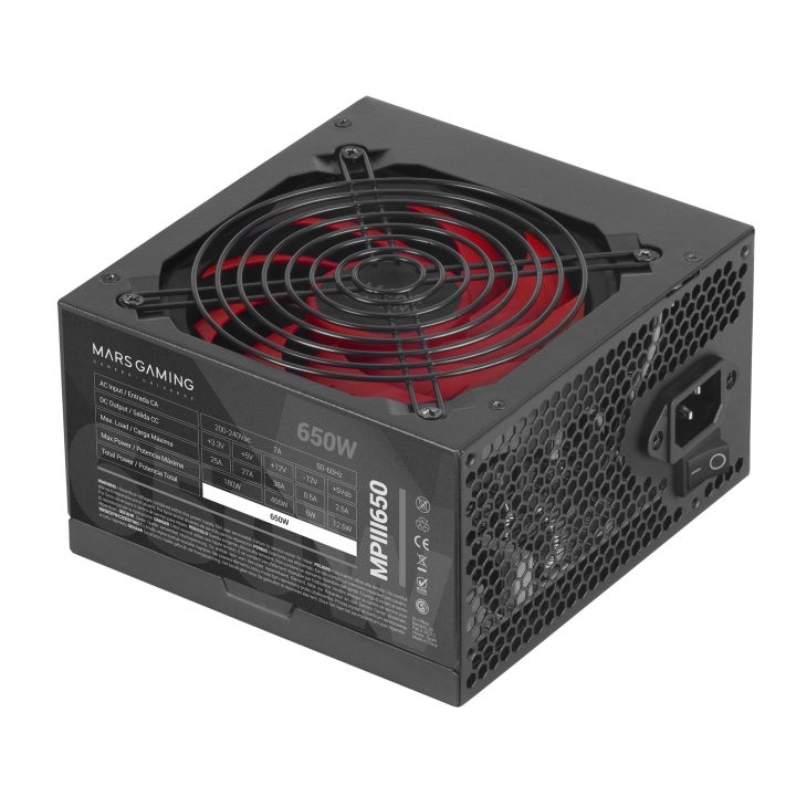 Mars Gaming MPIII650, PC ATX Power Supply 650W, 5-Year Warranty, 85%…