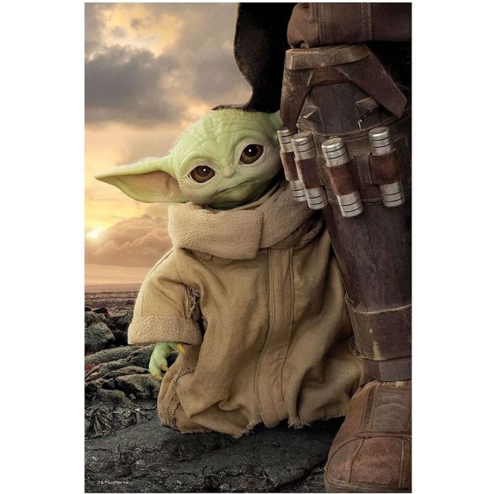 Puzzle livro lenticular prime 3d star wars the mandalorian 300 peças