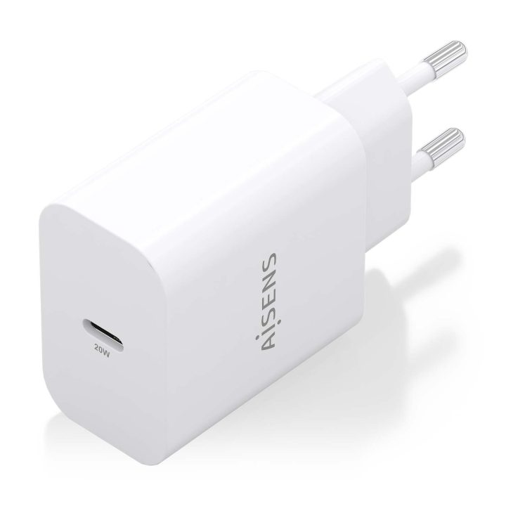 AISENS GaN Charger 20W, 1xUSB-C PD3.0, White