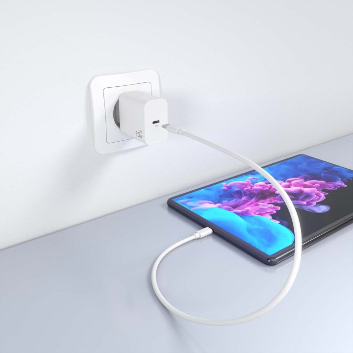 AISENS Carregador GaN 20W, 1xUSB-C PD3.0, Branco