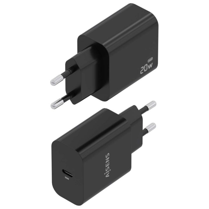 AISENS Cargador GaN 20W, 1xUSB-C PD3.0, Blanco