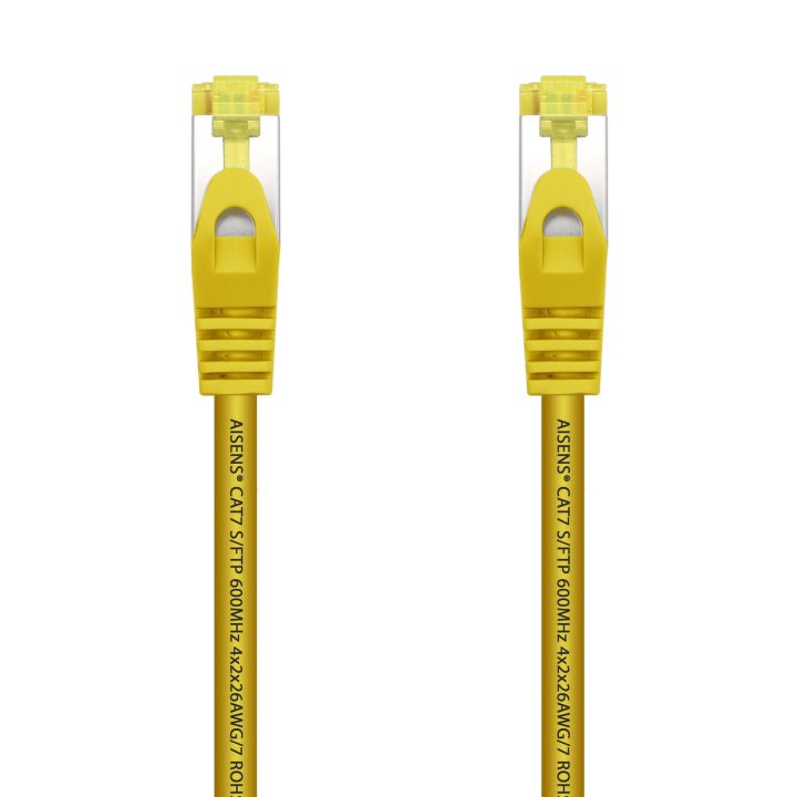 AISENS Patch Cable RJ45 LSZH Cat.7 600 MHz S/FTP PIMF AWG26, Yellow…