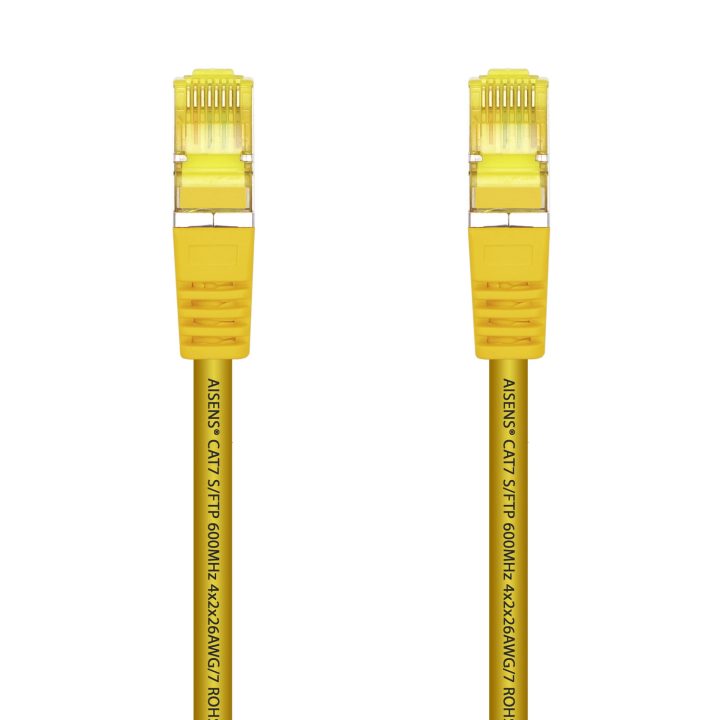AISENS Patch Cable RJ45 LSZH Cat.7 600 MHz S/FTP PIMF AWG26, Yellow…