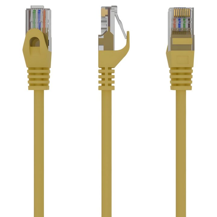 Gembird PP6U-0.5M Yellow Network Cable 0.5 m Cat6 U/UTP (UTP)…