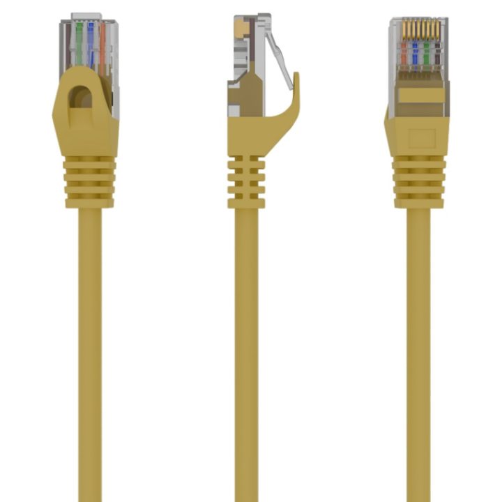 Gembird PP6U-0.5M Yellow Network Cable 0.5 m Cat6 U/UTP (UTP)…