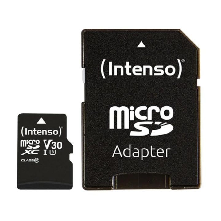 Tarjeta memoria micro SD Intenso 16GB profesional V30 + adaptador SD…
