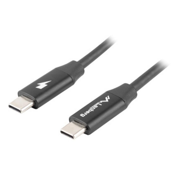 Cable USB-C Lanberg 0.5m-macho-macho-carga rapida-negro…