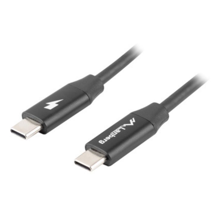 Cable USB-C Lanberg 0.5m-macho-macho-carga rapida-negro…