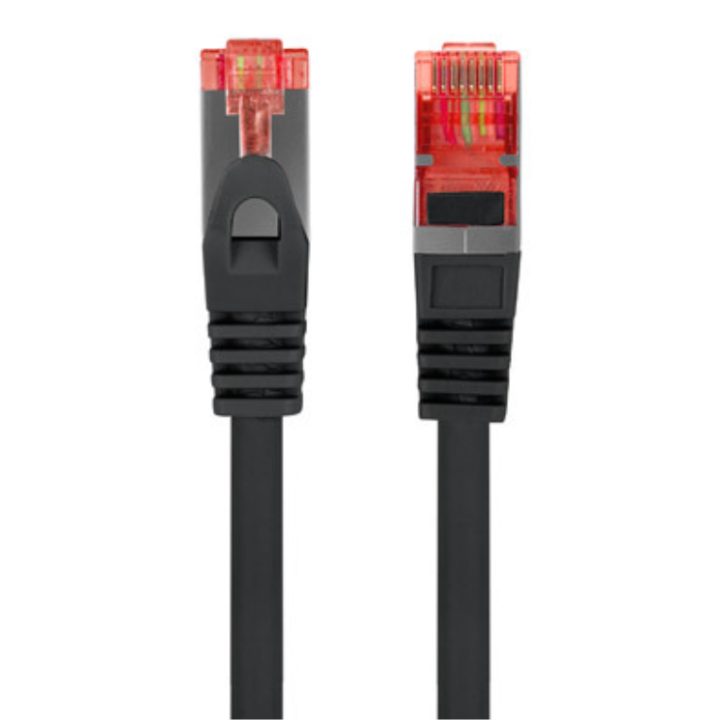 Lanberg Cat.6 S-FTP LSZH Cu Patch Cable 0.25m Black Fluke Passed…