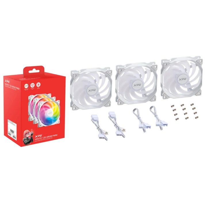 XPG VENTO 120 ARGB PWM (3pack) Blanco