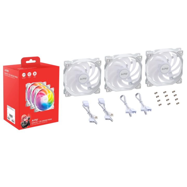 XPG VENTO 120 ARGB PWM (3pack) Blanco