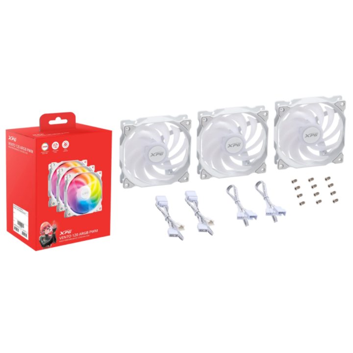 XPG VENTO 120 ARGB PWM (3pack) Blanco