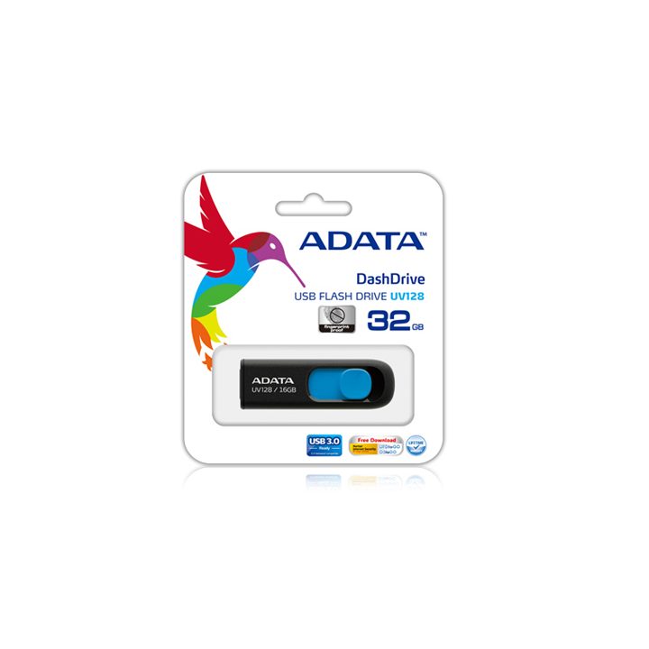 ADATA 64GB DashDrive UV128 USB Flash Drive USB Type-A 3.2 Gen 1 (3.1…