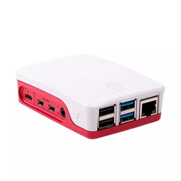 Red and White Raspberry Pi 4 Case (CASEOFFPI4-RW)