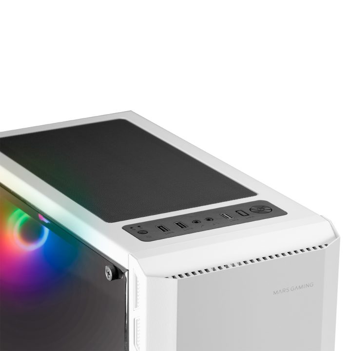 Mars Gaming MC-X2, Caixa PC Gaming ATX, Frontal em Aço FRGB, 2…