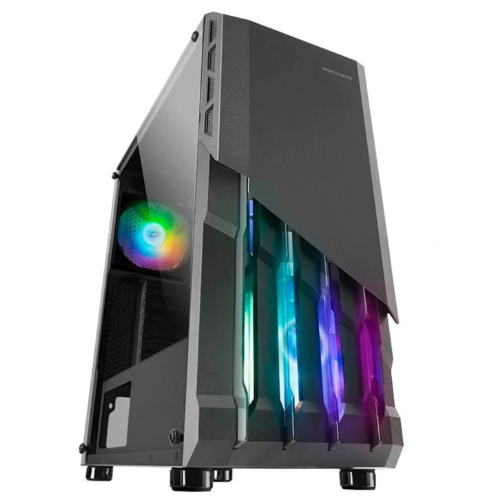 Mars Gaming MC-X2, ATX Gaming PC Case, FRGB Steel Front, 2 12cm FRGB…