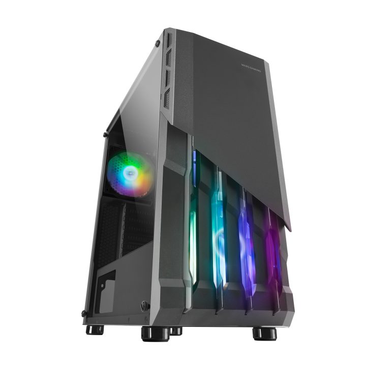 Mars Gaming MC-X2, ATX Gaming PC Case, FRGB Steel Front, 2 12cm FRGB…