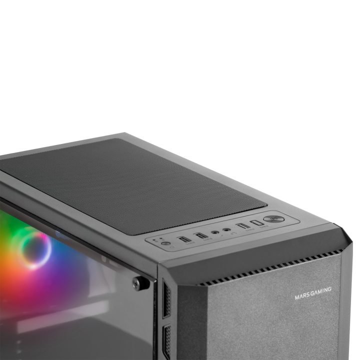 Mars Gaming MC-X2, Caja PC Gaming ATX, Frontal Acero FRGB, 2…
