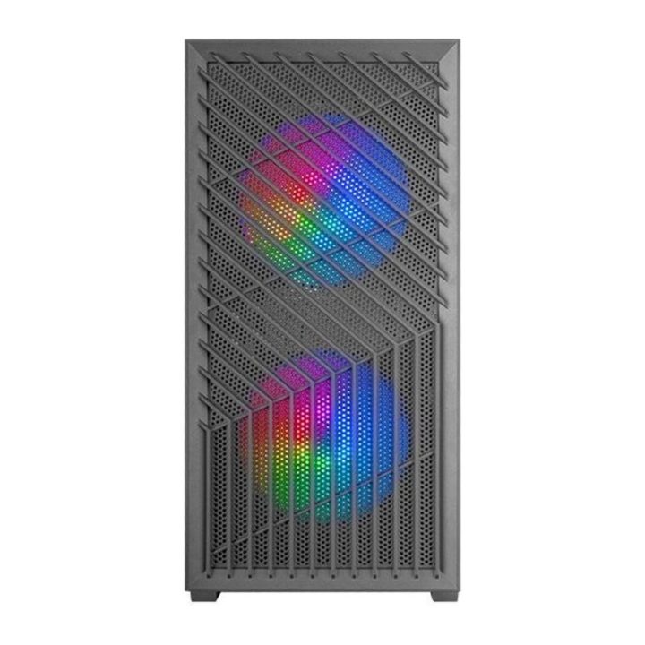 Mars Gaming MC-VORTEX, MicroATX Gaming Case, Geometric Mesh Front…