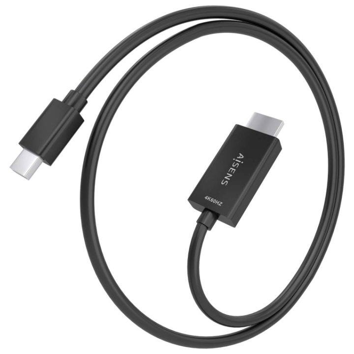 AISENS Cable conversor MINI DP a HDMI 4K@60Hz, MINI DP/M-HDMI/M…