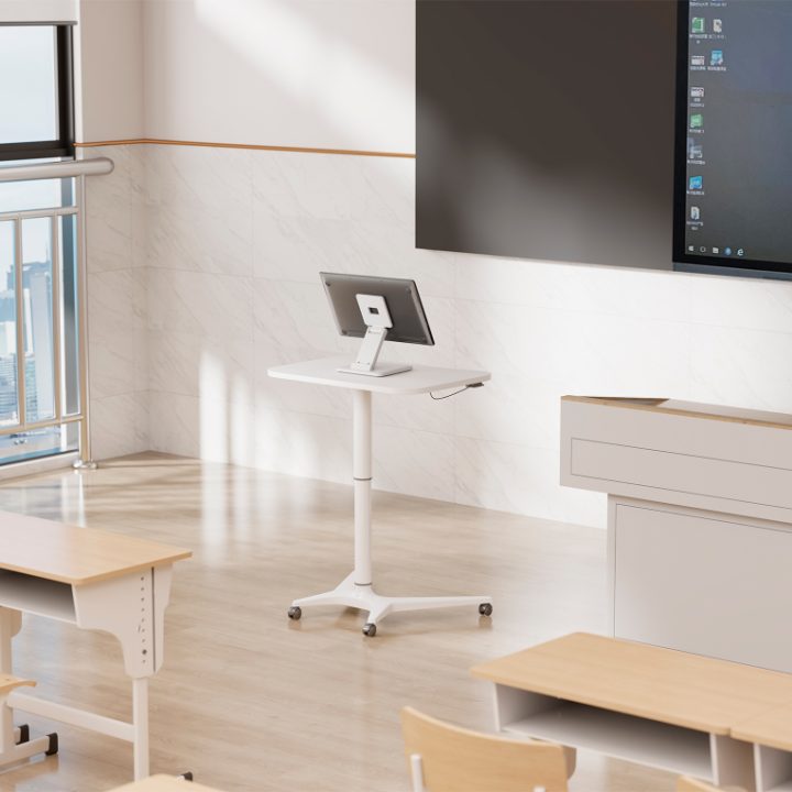 AISENS Eco Tilt Desk Stand for Monitor/POS 6.5kg 10"-27", White