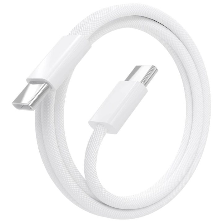 AISENS Cable USB 2.0 3A 60W Apple, tipo USB-C/M-USB-C/M, Blanco, 1.0m
