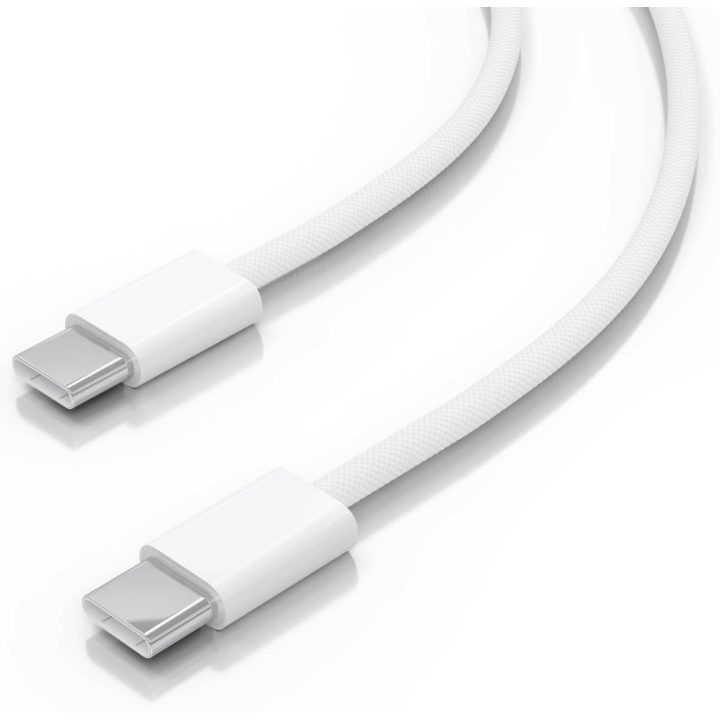 AISENS Cable USB 2.0 3A 60W Apple, tipo USB-C/M-USB-C/M, Blanco, 1.0m