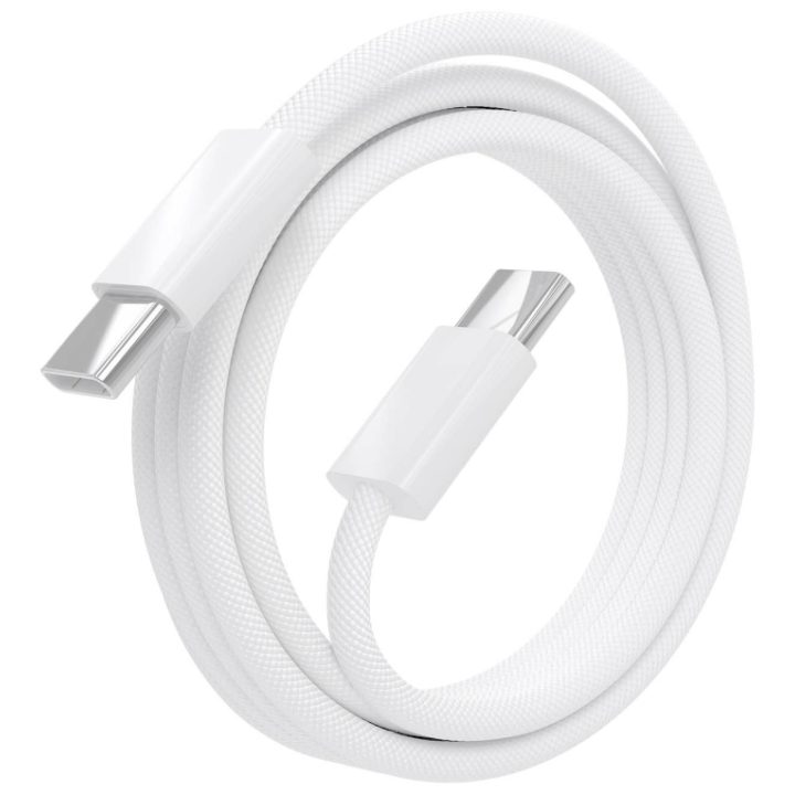 AISENS Cabo USB 2.0 3A 60W Apple, tipo USB-C/M-USB-C/M, Branco, 1.0m