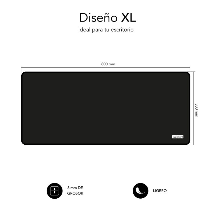 Subblim Tapete de rato com rato Harmony Pack Mousepad XL + Wireless…