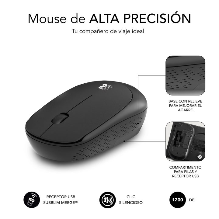Subblim Mousepad with Mouse Harmony Pack Mousepad XL + Wireless Mouse…